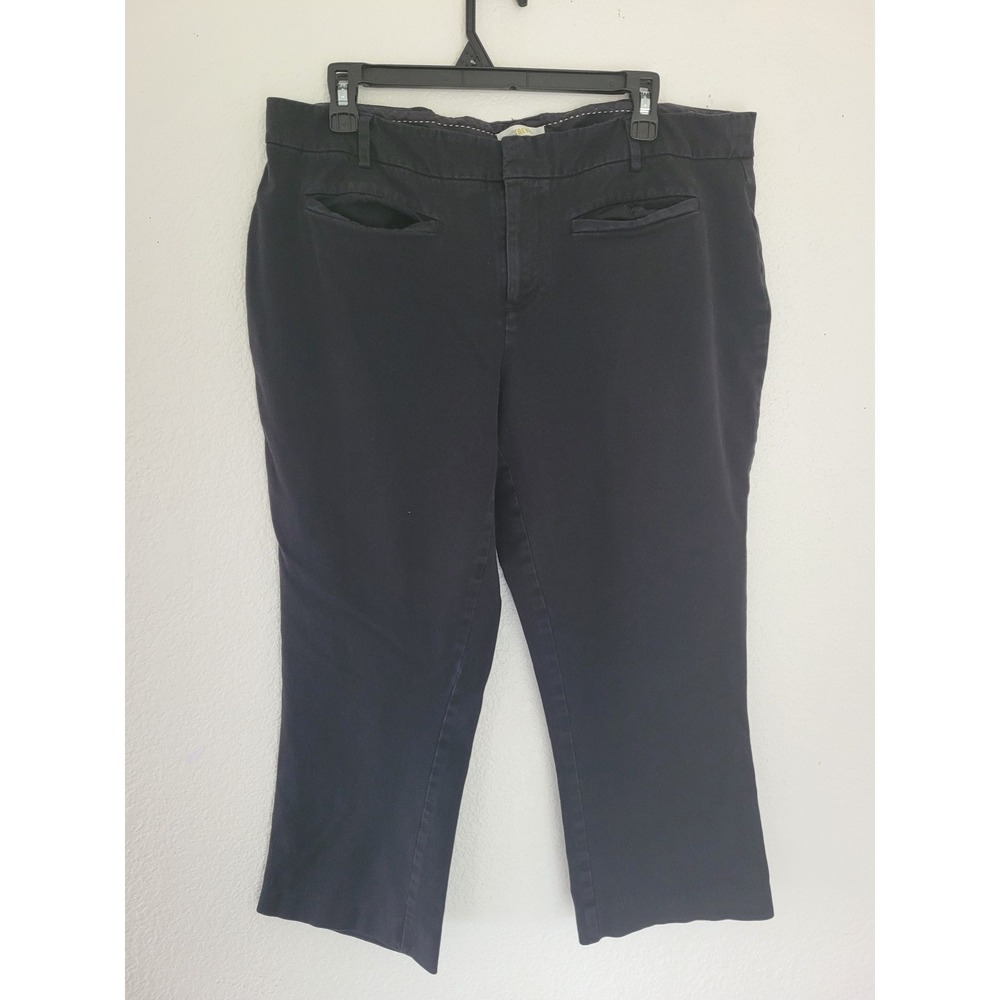 Maeve by Anthropologie Navy Blue Cropped Trousers Plus Size 18W Straight Leg #P2